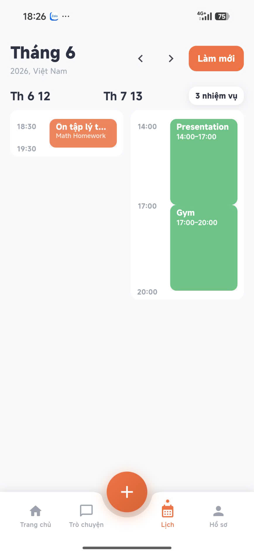 Calendar Screen